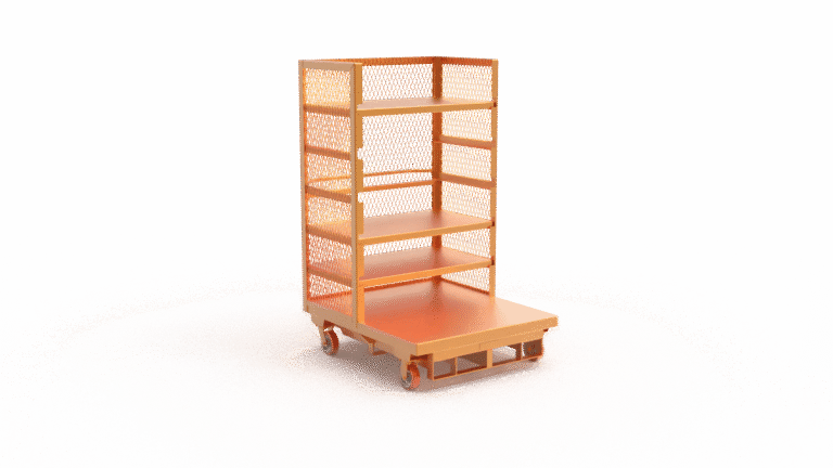 order picker cart with shelves