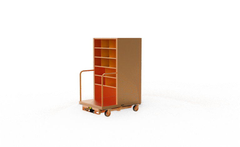 order picker cart with bins