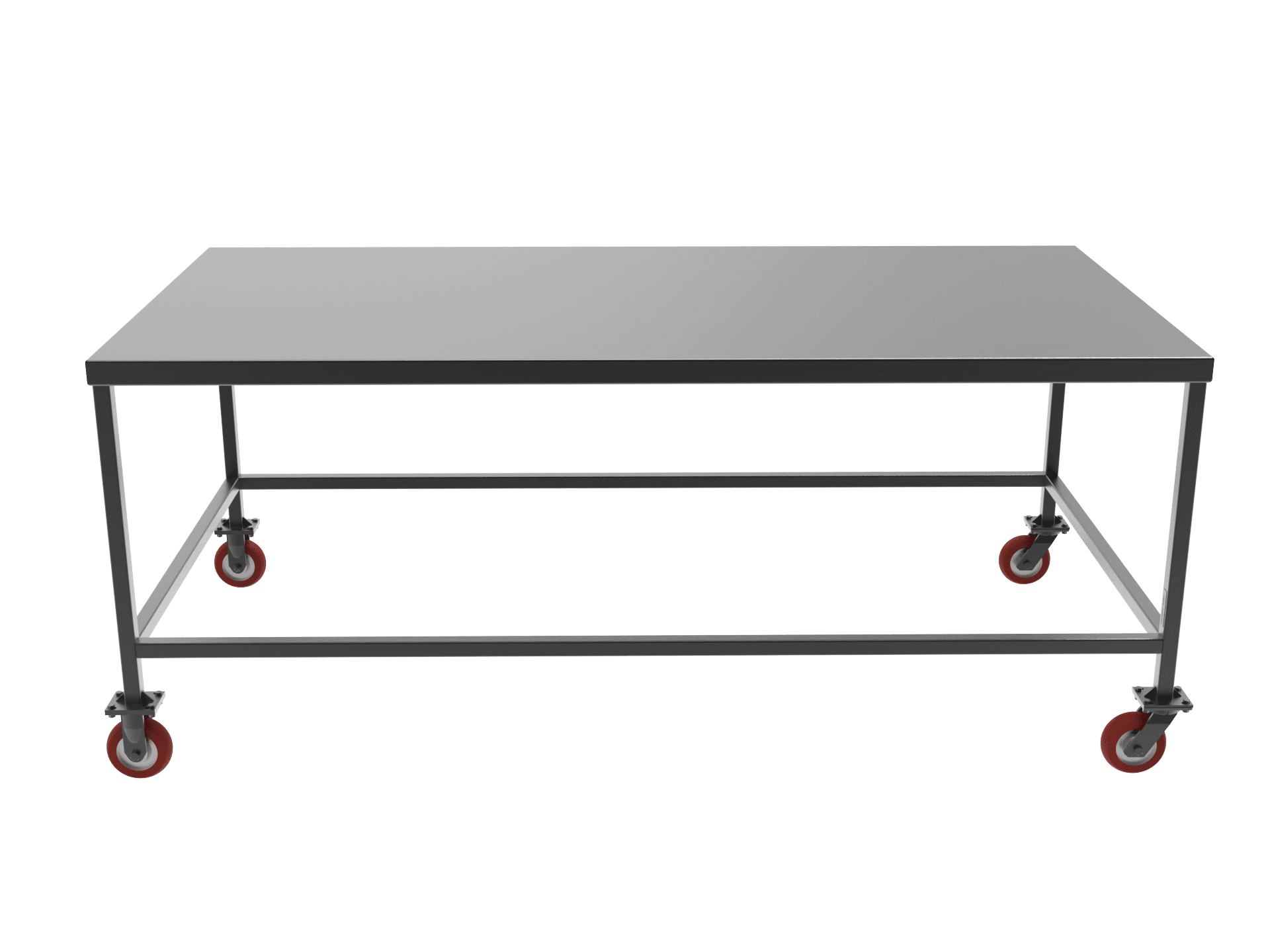 Spacious warehouse workbench for streamlined order fulfillment.