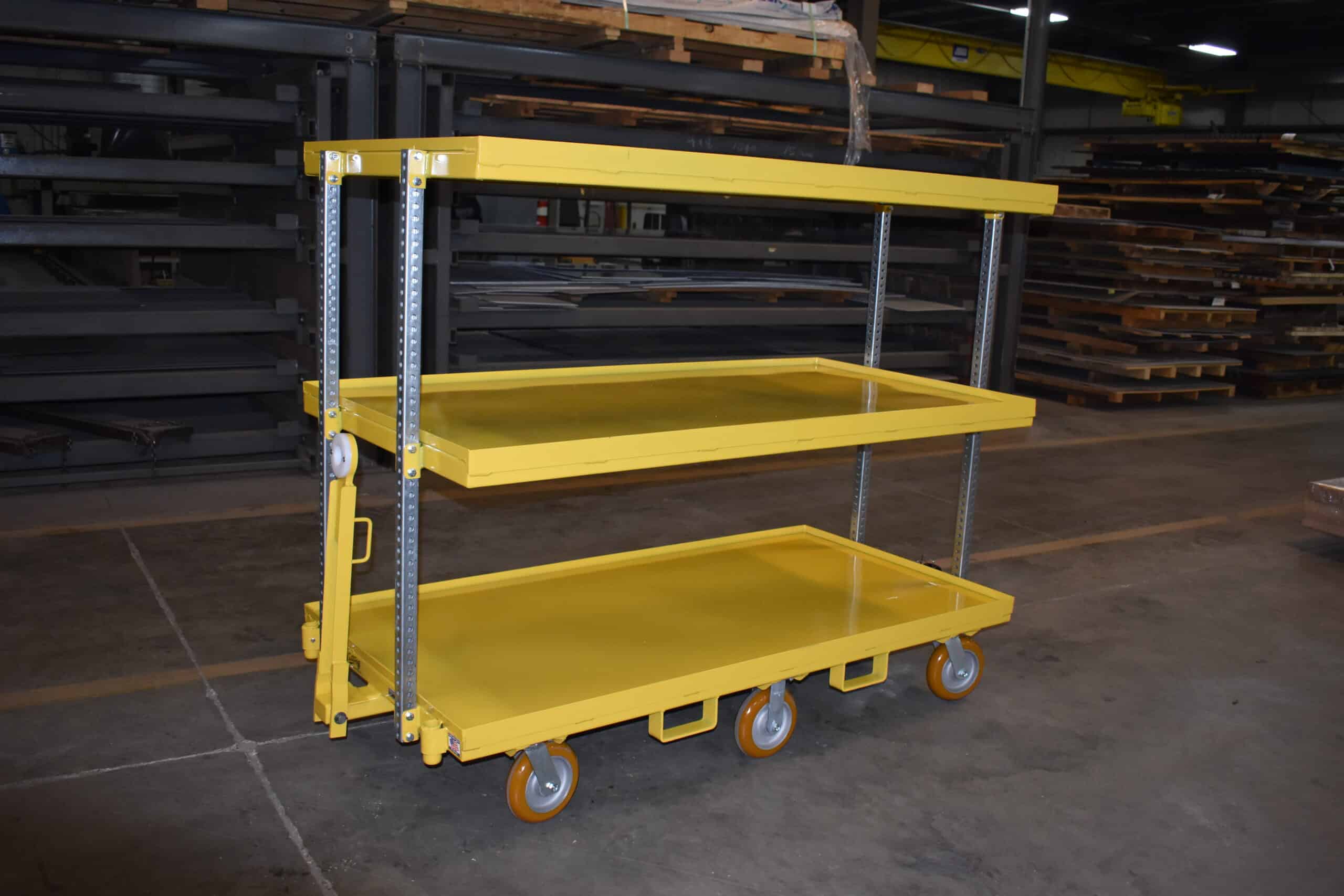 adjustable shelf modular cart
