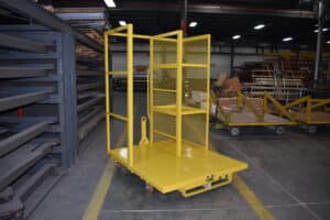 55x64 Order Picking Caster Steer Trailer with Adjustable Folding Shelves | 2000 lb Capacity