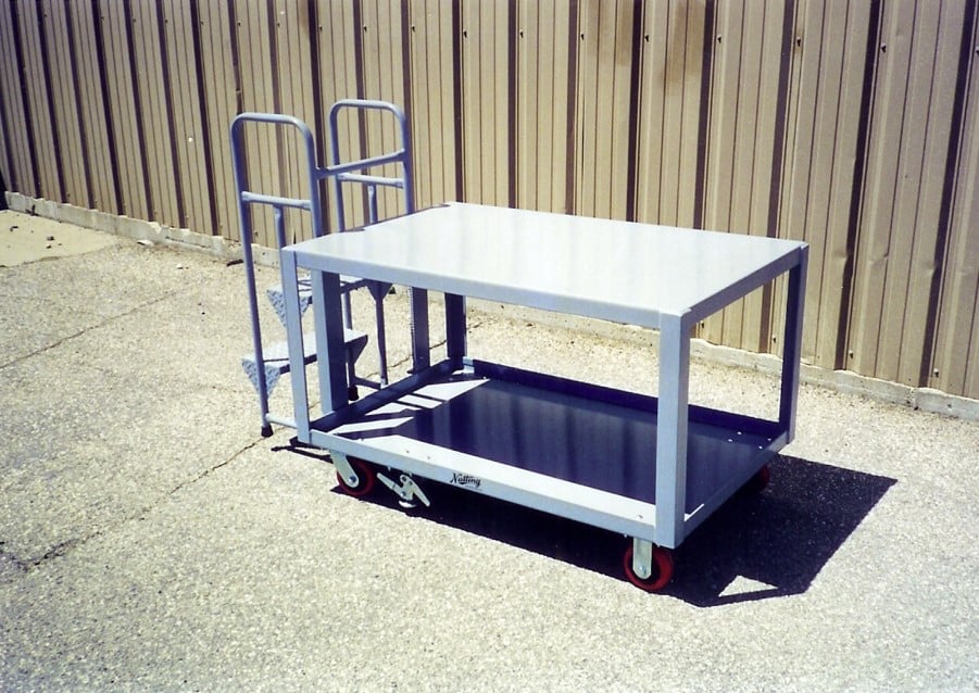 steel ladder cart