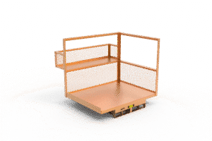 53x42 Order Picker Platform with Shelf and High Sides | 500 lb Capacity