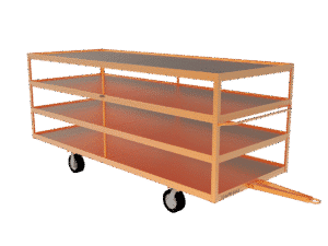 tow cart with shelves