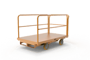 order picker cart with rails